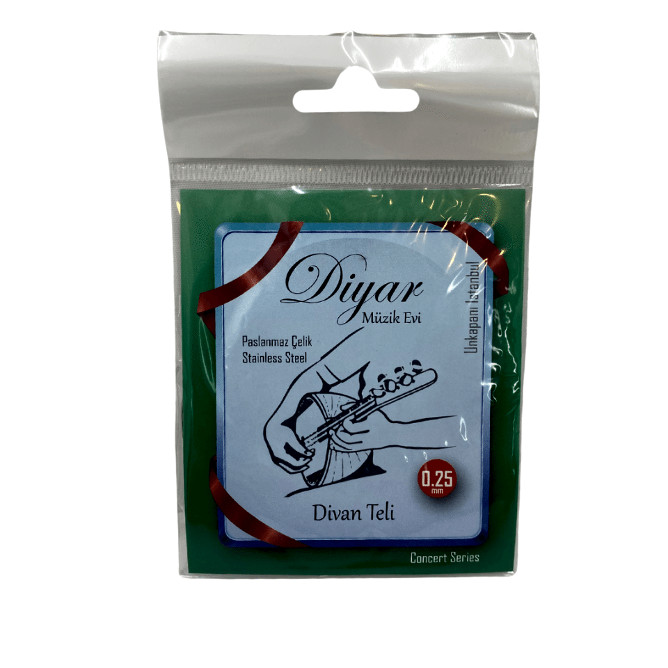 Diyar Müzik Evi 0.25 mm Paslanmaz Çelik Divan Saz Teli
